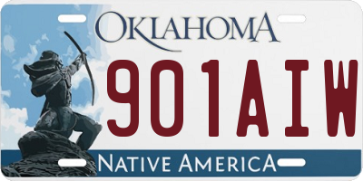 OK license plate 901AIW