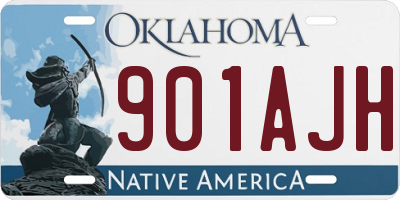 OK license plate 901AJH