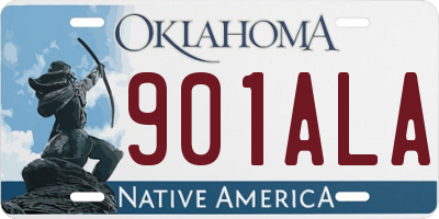 OK license plate 901ALA