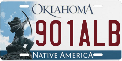 OK license plate 901ALB