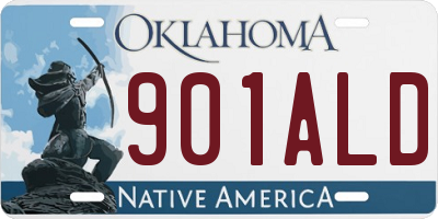 OK license plate 901ALD