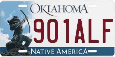 OK license plate 901ALF