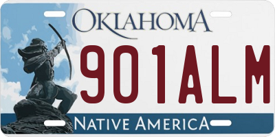 OK license plate 901ALM