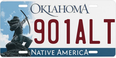 OK license plate 901ALT