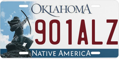 OK license plate 901ALZ