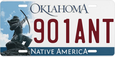 OK license plate 901ANT