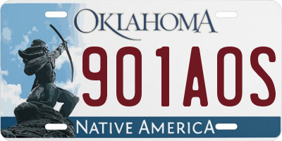 OK license plate 901AOS