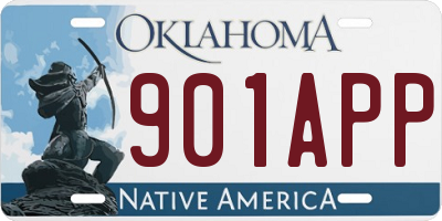 OK license plate 901APP