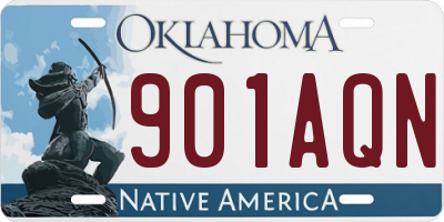OK license plate 901AQN