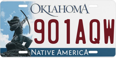OK license plate 901AQW