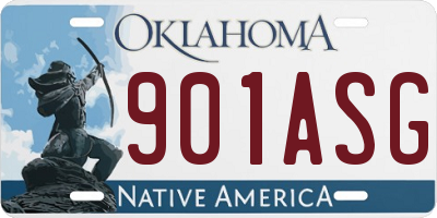 OK license plate 901ASG