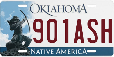 OK license plate 901ASH
