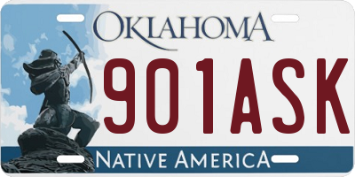 OK license plate 901ASK