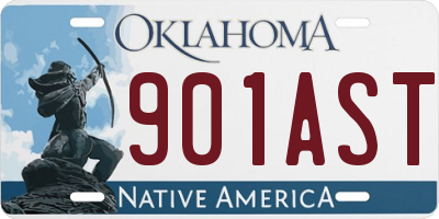 OK license plate 901AST