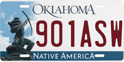 OK license plate 901ASW