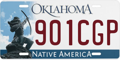 OK license plate 901CGP