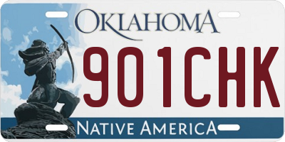 OK license plate 901CHK