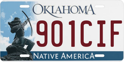 OK license plate 901CIF