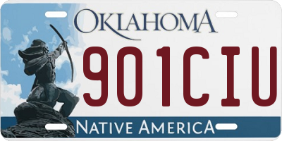 OK license plate 901CIU