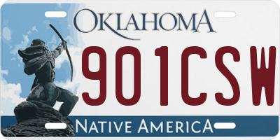 OK license plate 901CSW