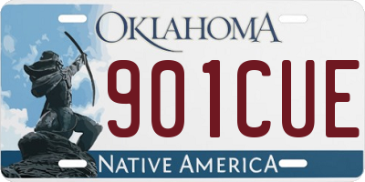 OK license plate 901CUE