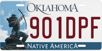 OK license plate 901DPF
