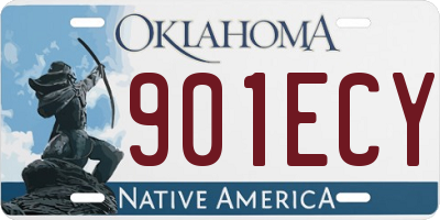 OK license plate 901ECY