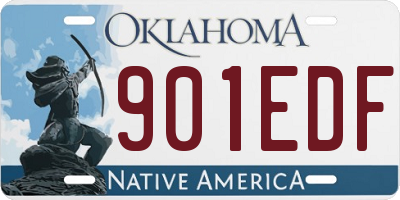 OK license plate 901EDF