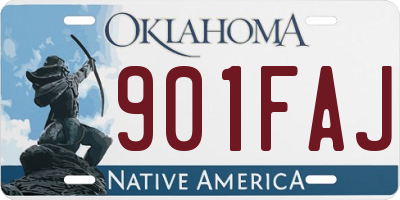 OK license plate 901FAJ