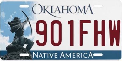 OK license plate 901FHW