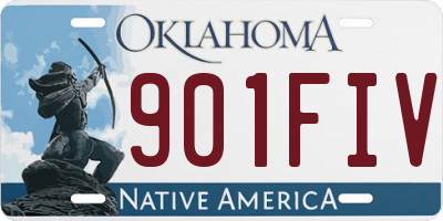 OK license plate 901FIV