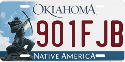 OK license plate 901FJB