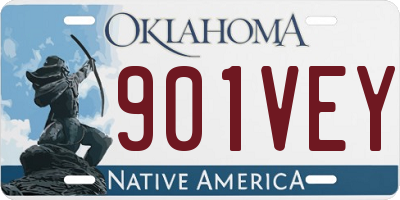 OK license plate 901VEY