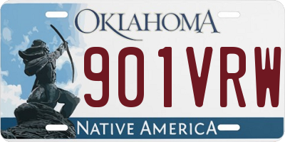 OK license plate 901VRW