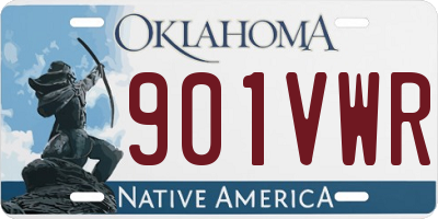 OK license plate 901VWR