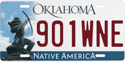 OK license plate 901WNE