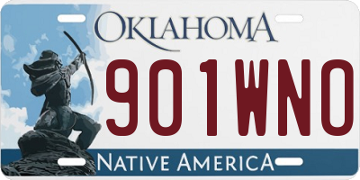 OK license plate 901WNO