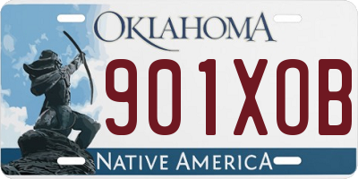 OK license plate 901XOB