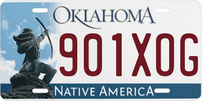 OK license plate 901XOG