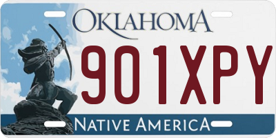 OK license plate 901XPY