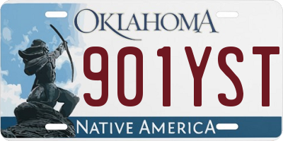 OK license plate 901YST