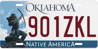OK license plate 901ZKL