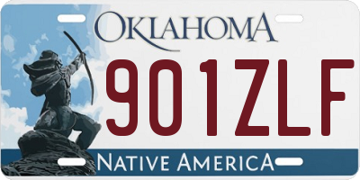 OK license plate 901ZLF