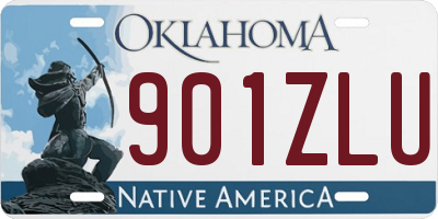 OK license plate 901ZLU