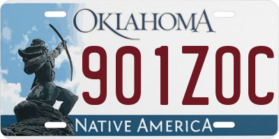 OK license plate 901ZOC