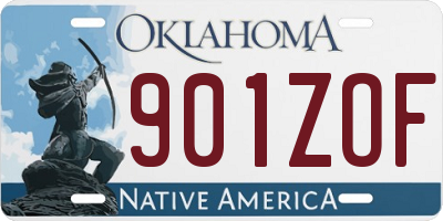 OK license plate 901ZOF