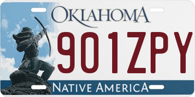 OK license plate 901ZPY