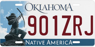 OK license plate 901ZRJ
