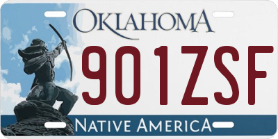 OK license plate 901ZSF