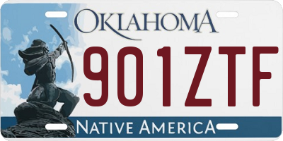 OK license plate 901ZTF